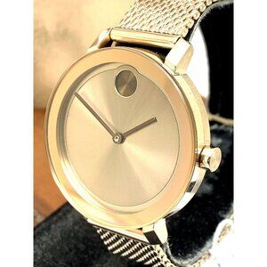 Movado Women's Watch 3600654 Swiss Quartz Rose Gold Mesh Stainless Steel Band